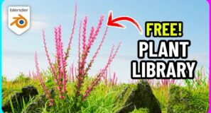 Amazing FREE Plant Library for Blender!
