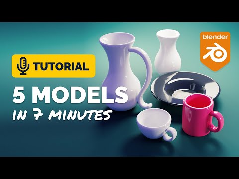 5 Blender Models in 7 Minutes Tutorial | Polygon Runway