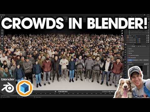 Crowds in Blender are EASY with Procedural Crowds!
