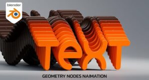 Easy Abstract Text Animation in Geometry Nodes (Blender tutorial)
