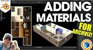 Architectural Modeling in Blender Part 4 – Adding MATERIALS to Your Model!