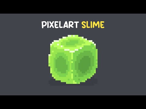 speedart pixelart slime cube