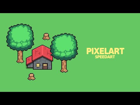 Pixel Forest Scene – Pixelart Speedart