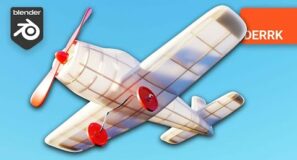 Make a Toy Airplane in Blender – Beginner Modeling + Rendering