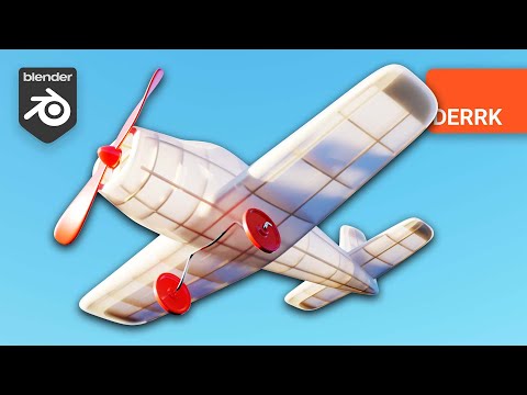 Make a Toy Airplane in Blender – Beginner Modeling + Rendering