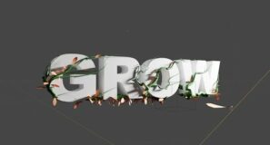 Animated Editable text with growing vines   blender geometry nodes tutorial