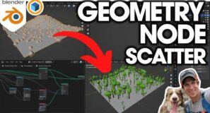 How to Scatter Objects WITH GEOMETRY NODES in 2023! (Blender Tutorial)