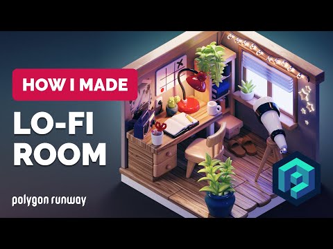 Lo-Fi Room in Blender – 3D Modeling Process | Polygon Runway