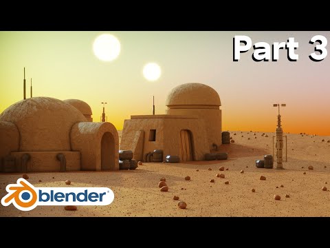Tatooine Environment-Part 3 (Blender Tutorial)