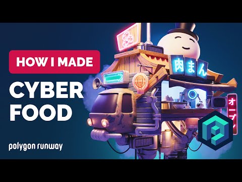 Cyberpunk Food Truck in Blender – 3D Modeling Process | Polygon Runway
