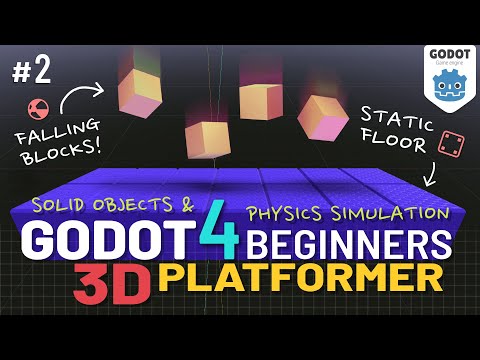 Godot 4 3D Platformer Lesson #2: Solid Objects & Physics Simulation!