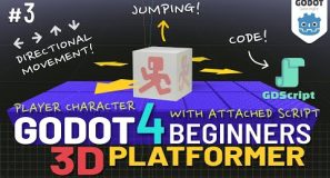 Godot 4 3D Platformer Lesson #3: Player Object + Movement/Jump Script!