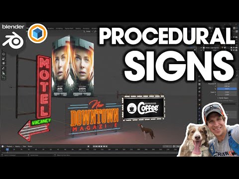 AMAZING SIGNS in Blender with Procedural Signs!
