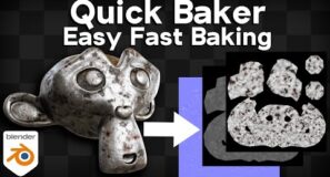 Quick Baker: Easy Fast Texture Baking – Blender Addon Review (Updated Video Link in Description)