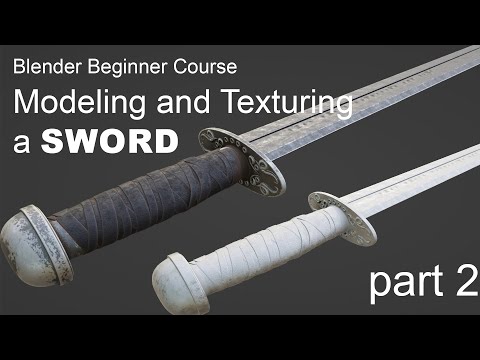 making a sword in blender part 2 texturing