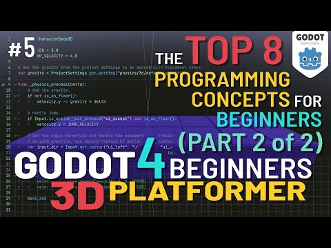 Godot 4 3D Platformer Lesson #5: Coding 101 (Part 2)