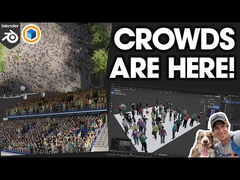 Animated CHARACTERS AND CROWDS with POPULATION for Blender!