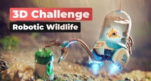 New 3D Animation Challenge: Robotic Wildlife #3d #challenge