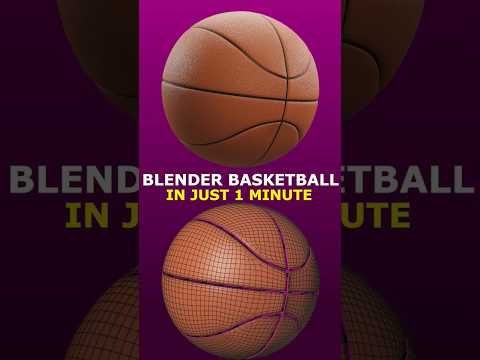 Make A Basketball In Blender | 1 Minute #blender #3d #cgi