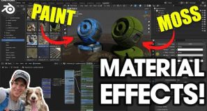 Adding EFFECTS to Materials in Blender (Paint, Moss, etc) using Smartify Nodes! Smartify Part 2