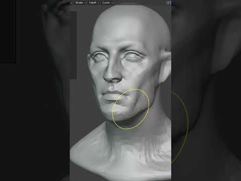 Sculpting a 3D head from scratch in Blender #b3d #tutorial