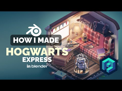 Hogwarts Express Train in Blender – 3D Modeling Process | Polygon Runway