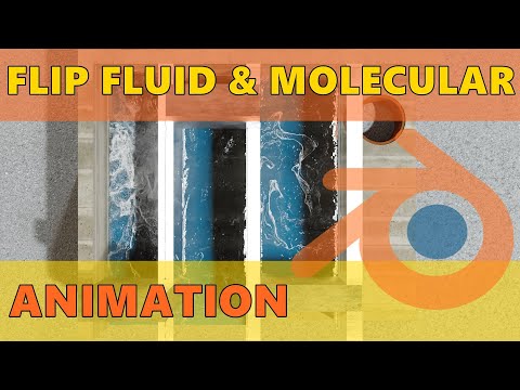 Basic Flip Fluid & Molecular Script Animation   Blender 60fps