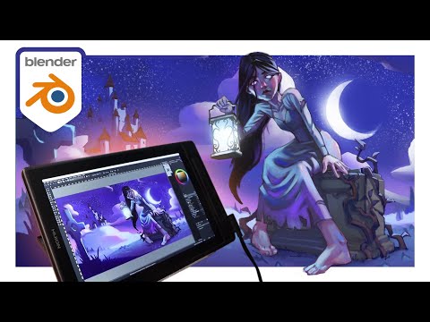 Making Drawings come to Life with #blender & #krita | Huion Review