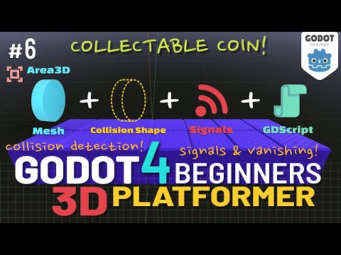 Godot 4 3D Platformer Lesson #6: Collectable Coin