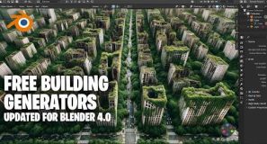 FREE building generators updated for blender 4.0