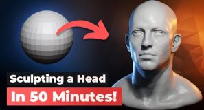 Sculpt a Realistic Head in Blender #b3d #tutorial