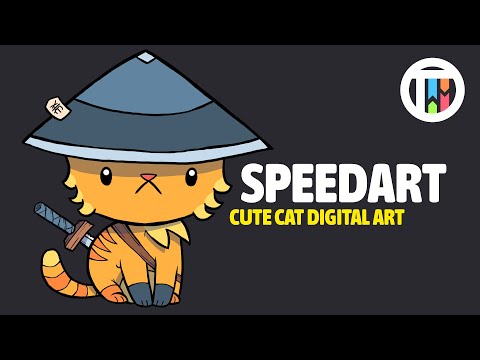 Cute Cat Avatar – Digital Art Speedart
