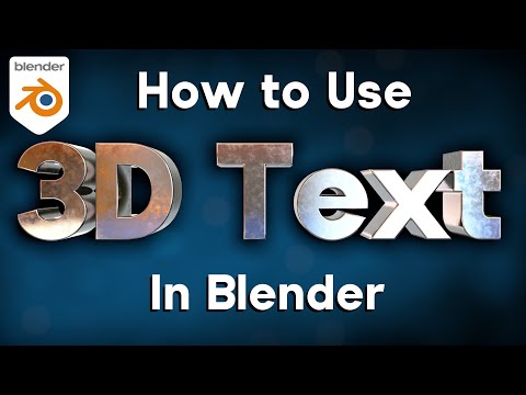 How to Use Text In Blender for Beginners (Tutorial)