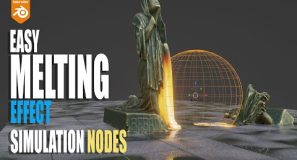 how to melt objects using blender simulation nodes
