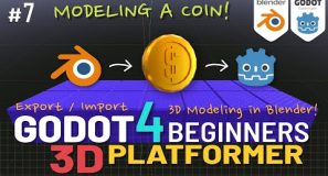 Godot 4 3D Platformer Lesson #7: 3D Coin Model from Blender to Godot!