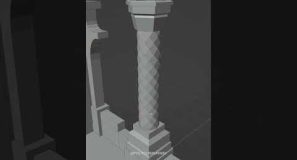 Stylized column 3D modeling in Blender #3dillustration #blender3d #lowpolygon #3dmodeling #b3d