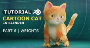 3D Cat | YT Blender Series | Part 6 – Weights