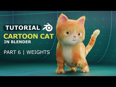 3D Cat | YT Blender Series | Part 6 – Weights