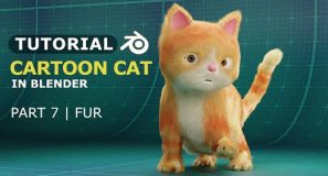 3D Cat | YT Blender Series | Part 7 – Fur