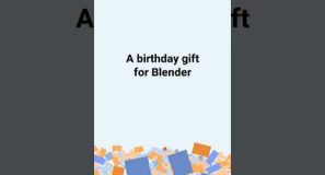 On January 2nd Blender turns 30! Celebrate the freedom to create with a donation on fund.blender.org
