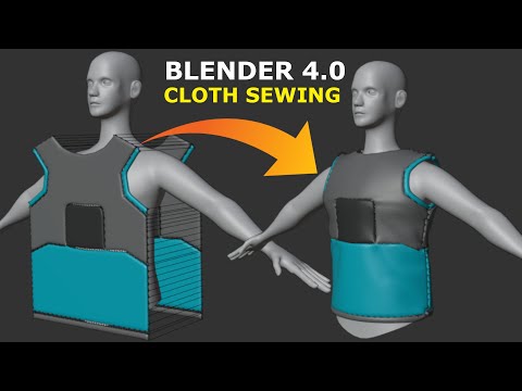 Tutorial: Sewing Clothes In Blender 4.0 | Beginners Shirt