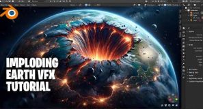 imploding earth blender vfx tutorial