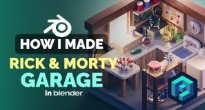 Rick and Morty Garage in Blender – 3D Modeling Process | Polygon Runway