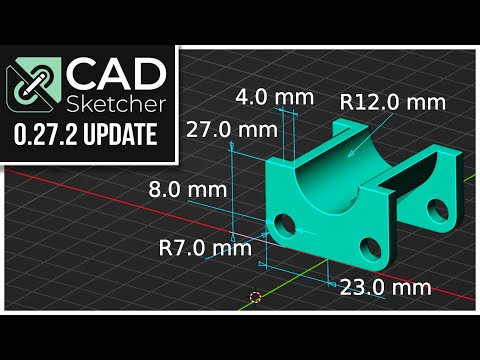 CAD Sketcher 0.27.2 Update & Hidden Features…