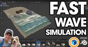 The FASTEST Way to Simulate Waves with Fluid in Blender!