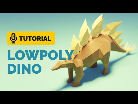 Low Poly Dinosaur Tutorial in Blender 3.2 | Polygon Runway