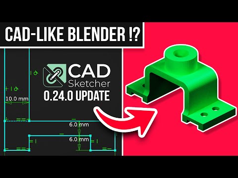 CAD Sketcher 0.24.0 Update | CAD Modeling In Blender 3.2