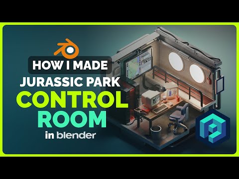 Jurassic Park Control Room in Blender – 3D Modeling Process | Polygon Runway