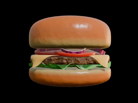 Blender Tutorial Day #54 – Making A Cartoon Style Burger Part 3