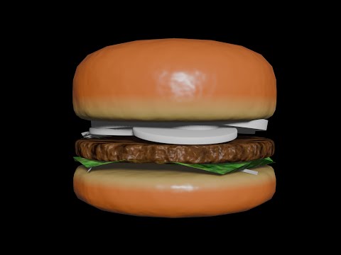 Blender Tutorial Day #53 – Making A Cartoon Style Burger Part 2